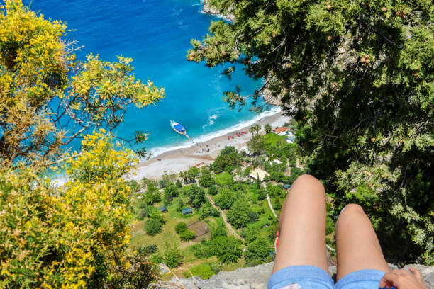 istock Butterfly valley. Hiking woman 1156932251