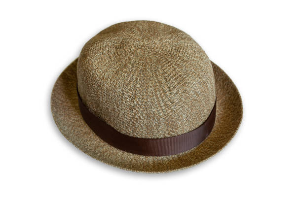 istock Lady Straw Hat isolated on white 1156935777