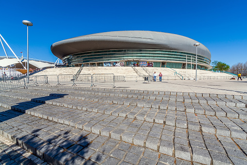 Lisbon, Portugal - April  02, 2018: Altice Arena aka Meo or Pavilhao Atlantico Pavilion. The largest venue of Lisbon in Parque das Nacoes aka Park of Nations