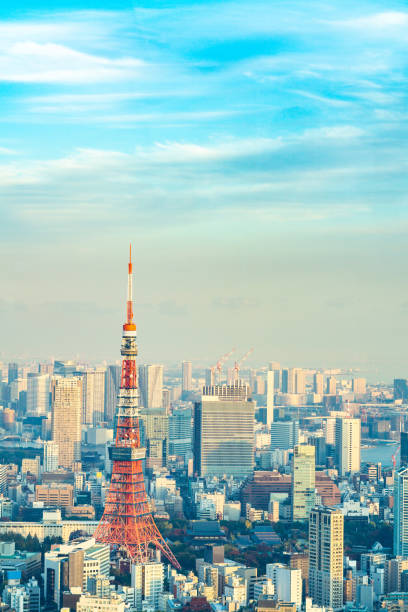 istock Tokyo Tower, Japan - communication and observation tower. It was the tallest artificial structure in Japan until 2010 when the new Tokyo Skytree became the tallest building of Japan. 1156938614