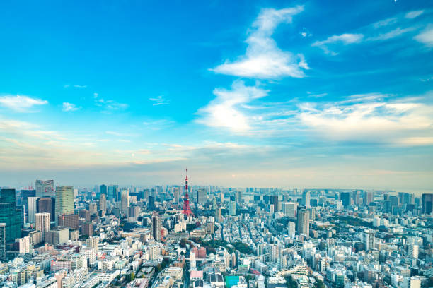 Tokyo Tower, Japan - communication and observation tower. It was the tallest artificial structure in Japan until 2010 when the new Tokyo Skytree became the tallest building of Japan.