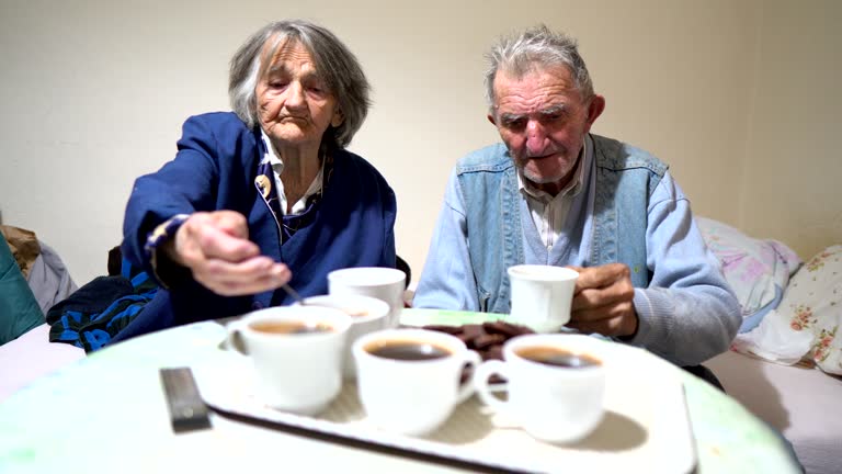 Senior couple with dementia