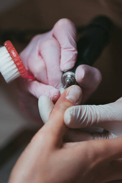 istock Process of manicure beauty routine in spa. 1156940883