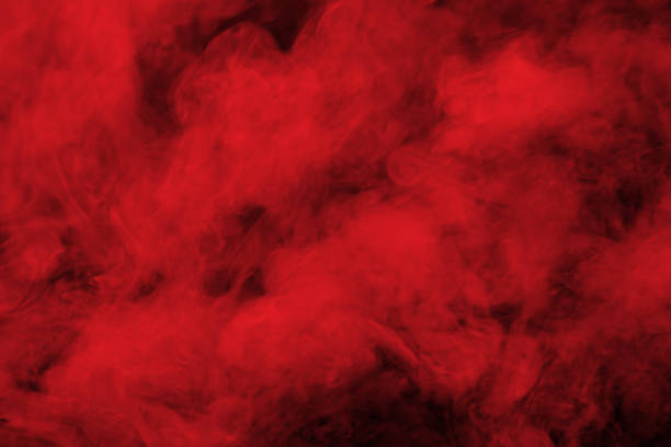 istock Abstract red smoke on black background. Red color clouds. 1156942807