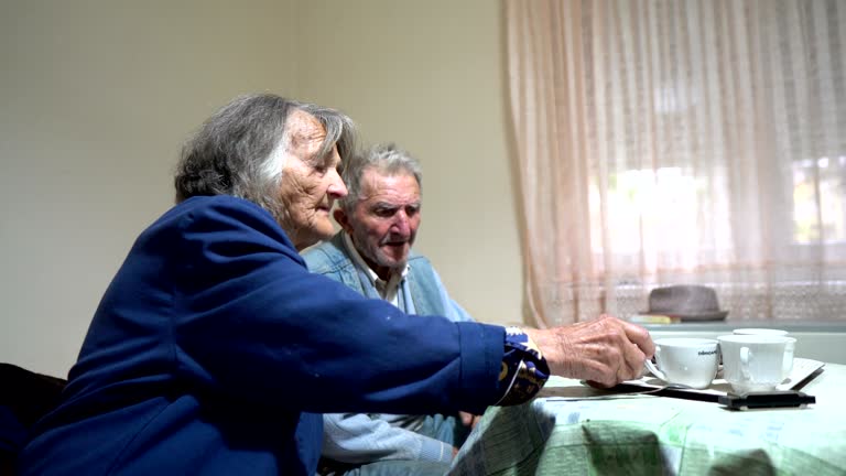 Senior couple with dementia