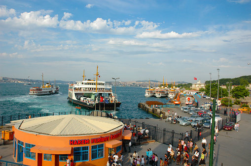 eminonu wharf, between europe to asia.