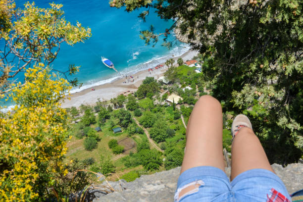 istock Butterfly valley. Hiking woman 1156945685