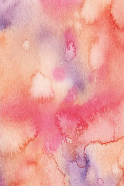 istock abstract Watercolor Wet pink, purple and orange Background with stains 1156947224
