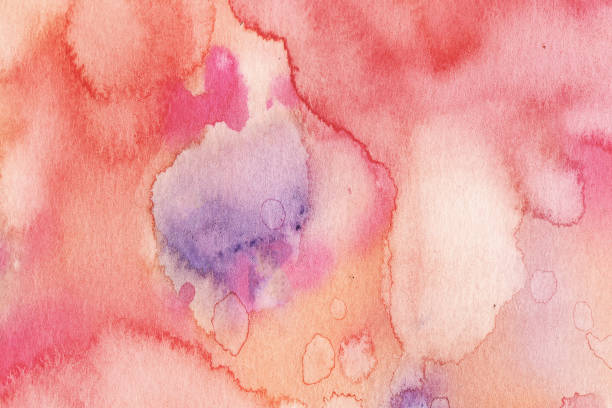 istock abstract Watercolor Wet pink, purple and orange Background with stains 1156947291