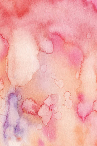 istock abstract Watercolor Wet pink, purple and orange Background with stains 1156947308