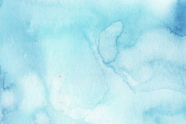 istock abstract Watercolor Wet turquoise Background with stains 1156947357