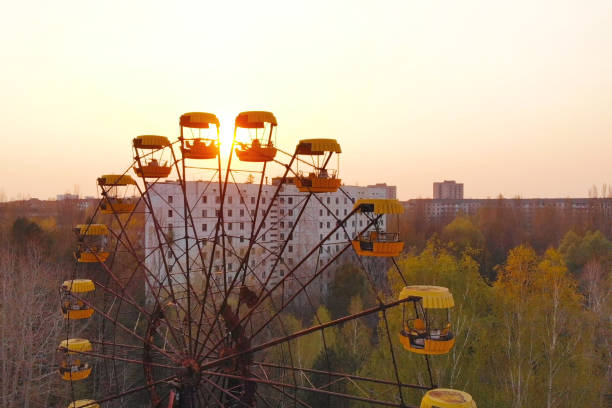 istock Deserted amusement park in city Pripyat 1156950875