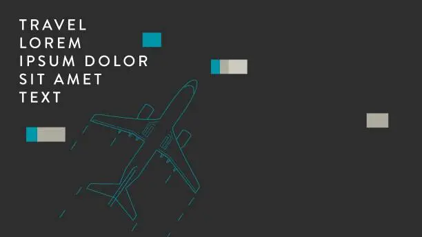 Vector illustration of Abstract background airplane