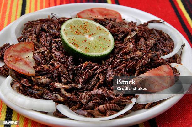 Roasted Grasshoppers Chapulines Stock Photo - Download Image Now - Appetizer, Chili Pepper, Color Image