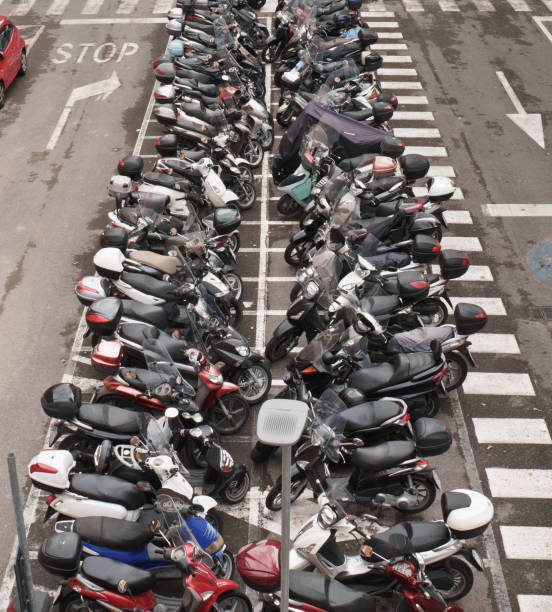 istock packed parking lot full of motorbikes 1156967466