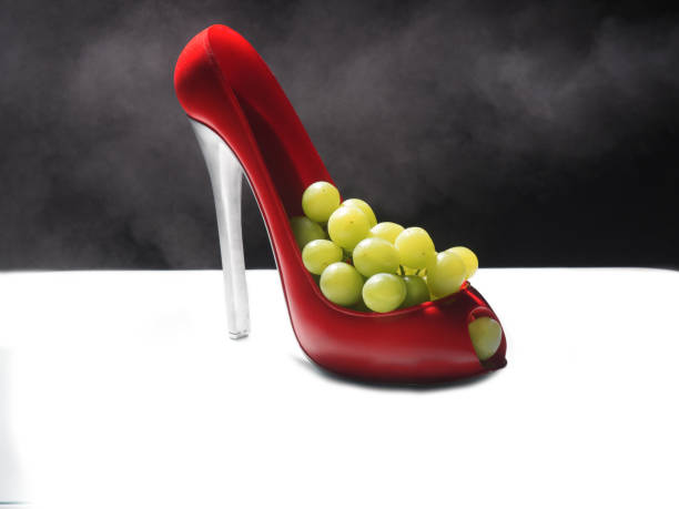 Fruit in high heels stock photo