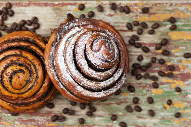 istock Kanelbulle with coffee beans. 1156969792