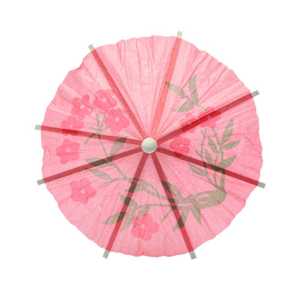 różowy parasol koktajlowy top - drink umbrella umbrella pink paper zdjęcia i obrazy z banku zdjęć