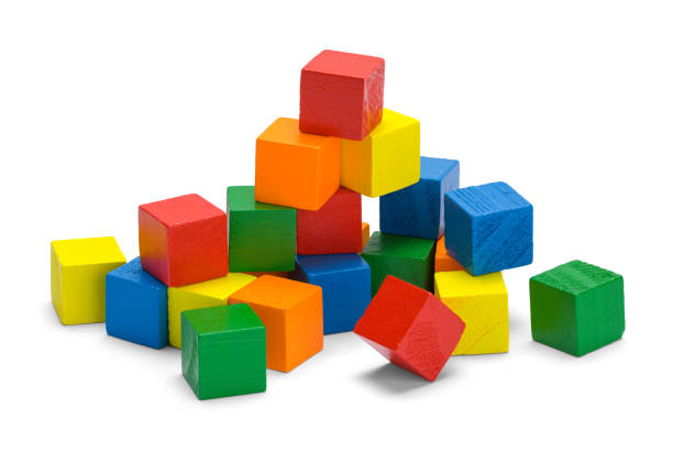 istock Square Wood Block Pile 1156975228