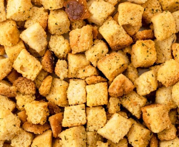 istock Crispy bread crackers background. The form of the top. 1156980873