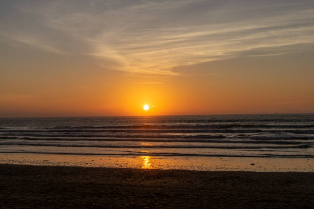 istock Sunset twilight over the Atlantic Ocean from Agadir Beach, Morocco 1156988756