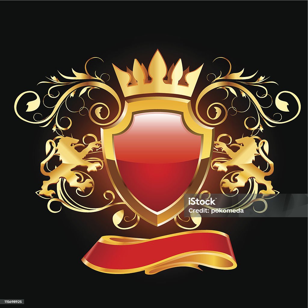 Decorative vector shield. Decorative vector shield. Illustration. Aristocracy stock vector