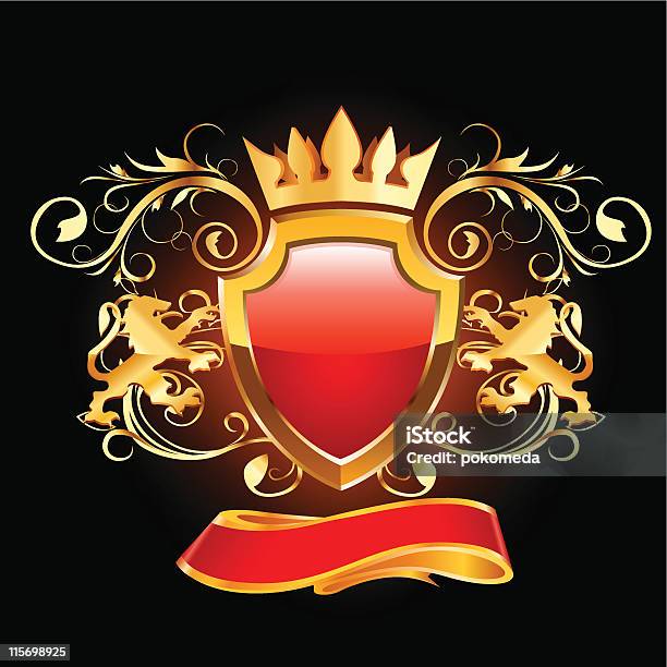 Decorative Vector Shield Stock Illustration - Download Image Now - Aristocracy, Award Ribbon, Badge