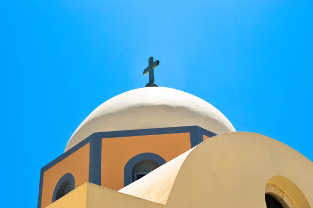 istock Santorini Bright Colored Church 1156994054