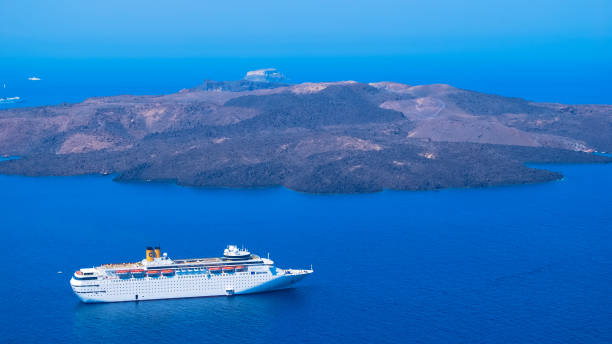 istock A closer view of the Santorini Volcano 1156994186