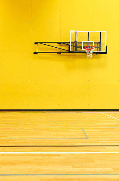 istock public school, yellow wall and basket, interior 115699897