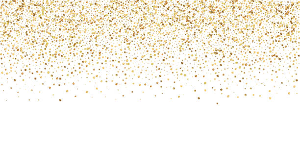 Gold confetti luxury sparkling confetti. Scattered Gold confetti luxury sparkling confetti. Scattered small gold particles on white background. Breathtaking festive overlay template. Elegant vector illustration. 4810 stock illustrations