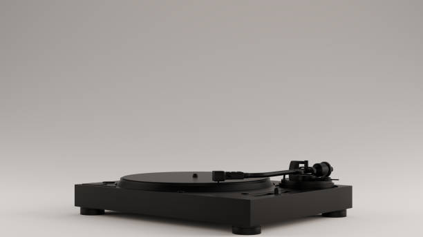 istock Black Vintage Turntable Record Player Left View 1157008796
