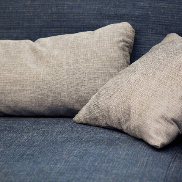 pillows on the couch two soft pillows on the sofa creating coziness and comfort squab pigeon meat photos stock pictures, royalty-free photos & images