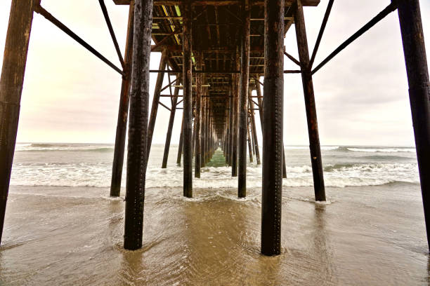 istock Oceanside view and pier bridge playground 1157010204