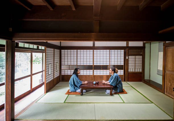 istock Mixed Race Guests at Tokyo Ryokan 1157010329