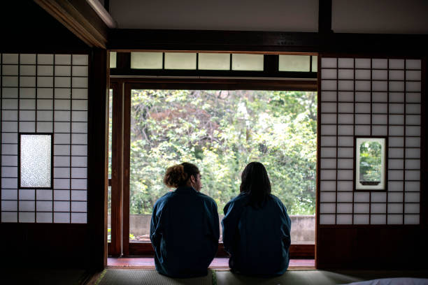 istock Mixed Race Guests at Tokyo Ryokan 1157010330