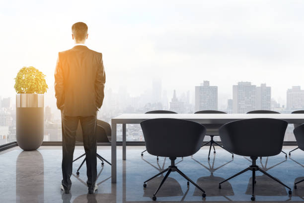 istock Young businessman in boarding room 1157010358