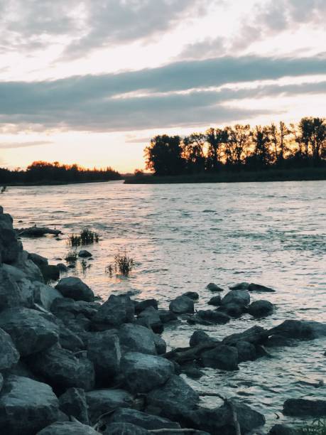 istock Sunset on the river, Bow River Calgary Alberta Canada 1157011753