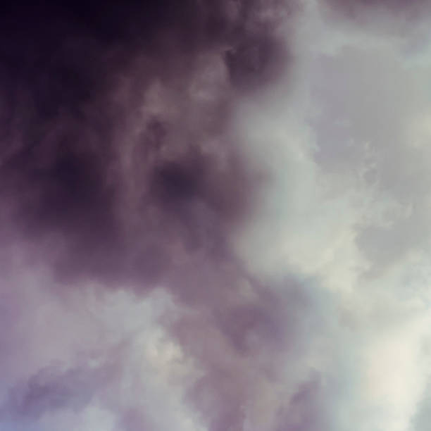 Clouds in dramatic dreamy colors. stock photo