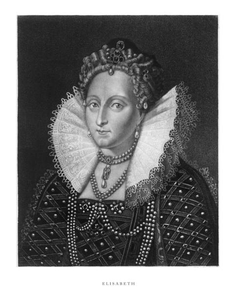 伊莉莎白一世女王,英國維多利亞雕刻,1840年 - queen elizabeth 幅插畫檔、美工圖案、卡通及圖標