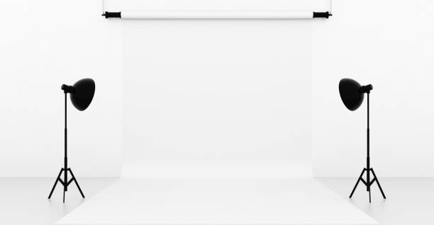 istock Photo studio background. Equipment for photography, backdrop. 1157017525