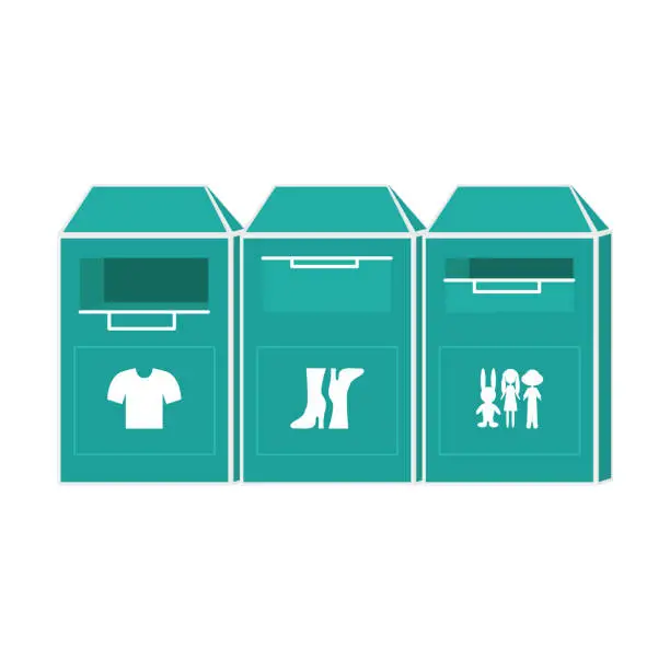 Vector illustration of Vector Illustration of Clothes Donation Container