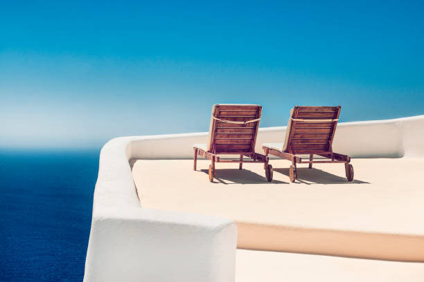 istock Chairs On A Balcony Overlooking The Aegean Sea 1157022053