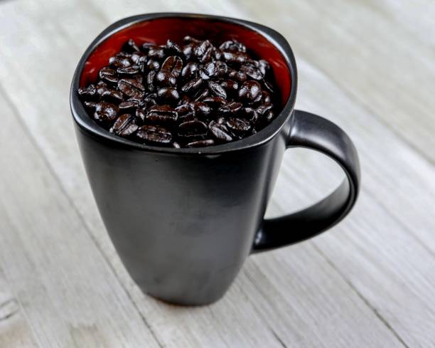 Coffee Cup with Beans stock photo