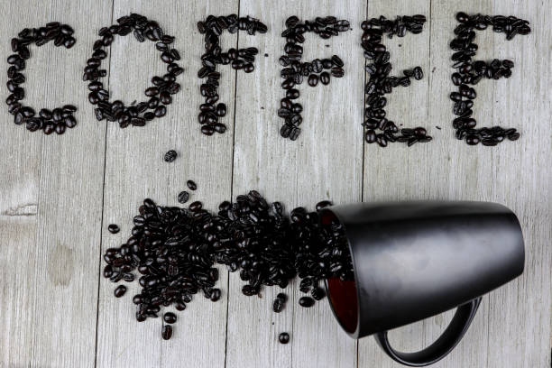 Coffee word art stock photo