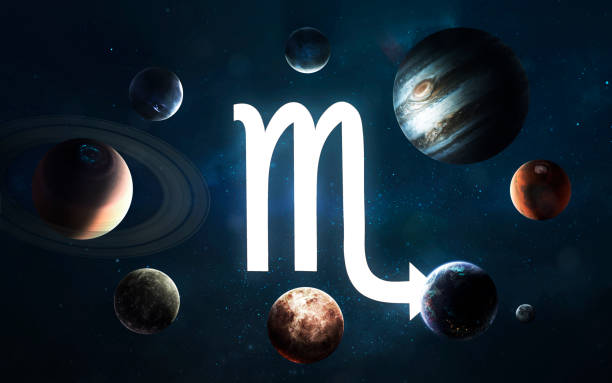 Zodiac sign - Scorpio. Middle of the Solar system. Elements of this image furnished by NASA Zodiac sign - Scorpio. Middle of the Solar system. Elements of this image furnished by NASA scorpio stock pictures, royalty-free photos & images