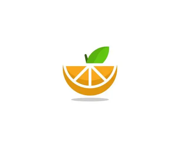 Vector illustration of Orange fruit logo