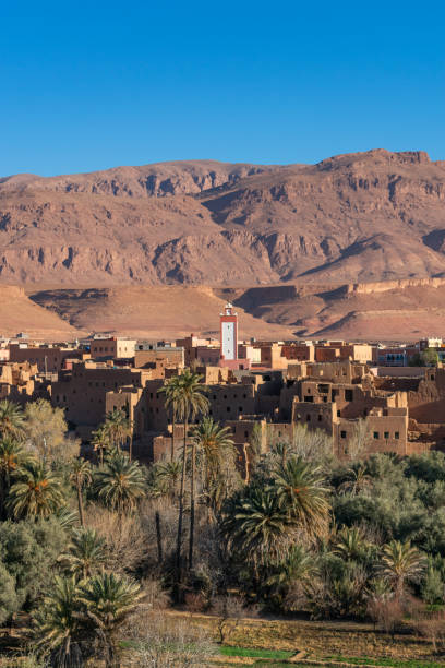 istock Tinghir Morocco Skyline with Mosque Minaret 1157034022