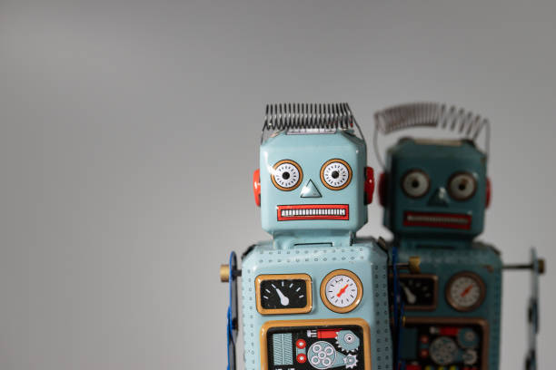 istock Vintage retro robot tin toy 1157035785