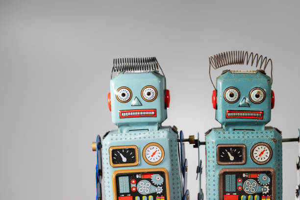 istock Vintage retro robot tin toy 1157036863